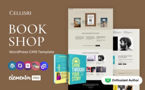 Cellieri - Book Author Multipurpose WordPress Elementor Theme theme free